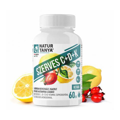  Natur Tanya szerves C+D+K vitamin 60 tabletta