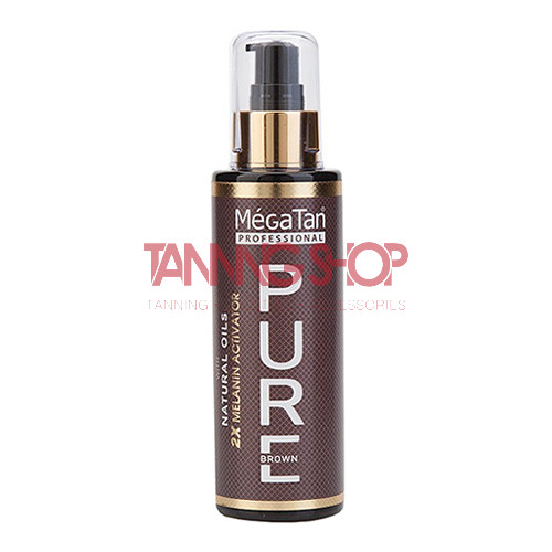 MégaTan PURE brown Natural Dry Tanning Oil + 2X Melanin 140 ml