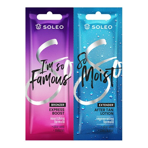 Soleo I’m So Famous Bronzer 15 ml [Express Boost] + Soleo So Moist 15 ml [After Tan Lotion]